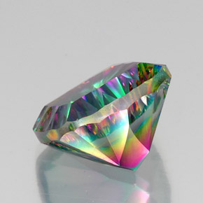 Quartz mystique Partie Supérieure Arc-en-Ciel naturelle Coupe coussin, 16.89 ct, VVS-VS