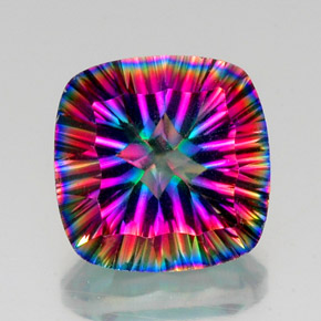 Quartz mystique Partie Supérieure Arc-en-Ciel naturelle Coupe coussin, 14.38 ct, VS