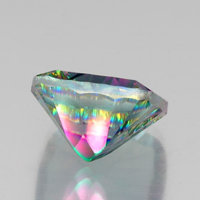 Quartz mystique Partie Supérieure Arc-en-Ciel naturelle Coupe coussin, 14.38 ct, VS