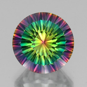 Quartz mystique Partie Supérieure Arc-en-Ciel naturelle Coupe roude, 9.96 ct, VS