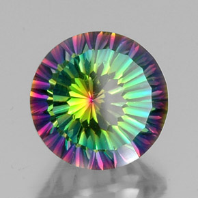 Quartz mystique Partie Supérieure Arc-en-Ciel naturelle Coupe roude, 9.96 ct, VS
