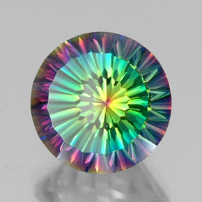 Quartz mystique multicolore naturelle coupe roude, 9,94 ct, VVS