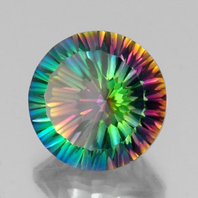 Quartz mystique multicolore naturelle coupe roude, 9,17 ct, VVS-VS