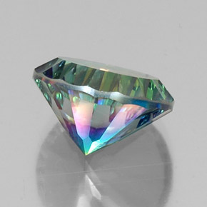 Quartz mystique multicolore naturelle coupe roude, 9,17 ct, VVS-VS