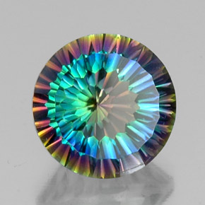 Quartz mystique Partie Supérieure Arc-en-Ciel naturelle Coupe roude, 9.30 ct, VVS-VS