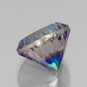Quartz mystique multicolore naturelle coupe roude, 10,65 ct, VVS-VS