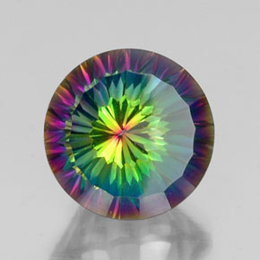 Quartz mystique multicolore naturelle coupe roude, 10,07 ct, VVS-VS