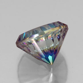 Quartz mystique Partie Supérieure Arc-en-Ciel naturelle Coupe roude, 9.87 ct, VVS-VS