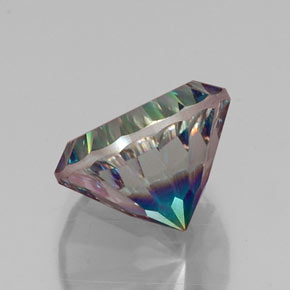 Quartz mystique multicolore naturelle coupe roude, 9,52 ct, VVS-VS