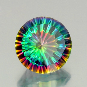 Quartz mystique multicolore naturelle coupe roude, 8,64 ct, VVS-VS
