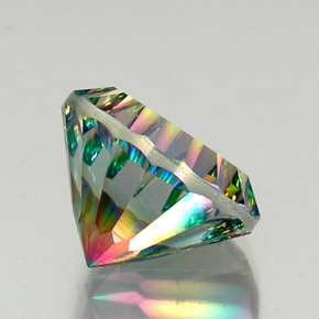 Quartz mystique multicolore naturelle coupe roude, 12,84 ct, VVS-VS