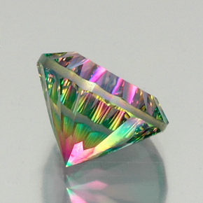 Quartz mystique Partie Supérieure Arc-en-Ciel naturelle Coupe roude, 12.28 ct, VVS-VS