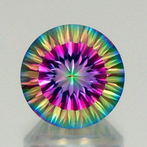 Quartz mystique Partie Supérieure Arc-en-Ciel naturelle Coupe roude, 11.81 ct, VVS
