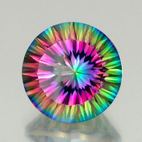 Quartz mystique Partie Supérieure Arc-en-Ciel naturelle Coupe roude, 11.81 ct, VVS
