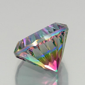 Quartz mystique multicolore naturelle coupe roude, 12,85 ct, VVS