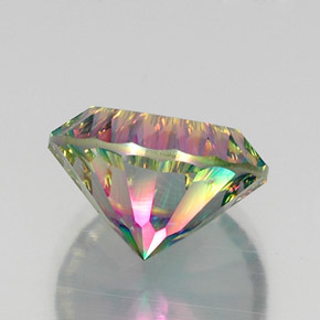 Quartz mystique multicolore naturelle coupe roude, 11,52 ct, VVS-VS