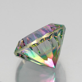 Quartz mystique Partie Supérieure Arc-en-Ciel naturelle Coupe roude, 12.22 ct, VVS