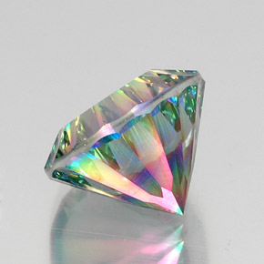 Quartz mystique multicolore naturelle coupe roude, 12,20 ct, VVS