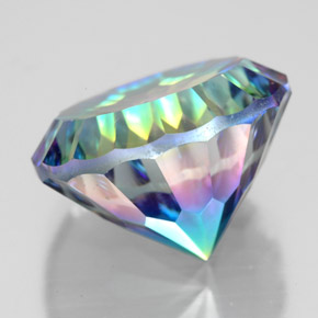 Quartz mystique Partie Supérieure Arc-en-Ciel naturelle Coupe roude, 9.83 ct, VS