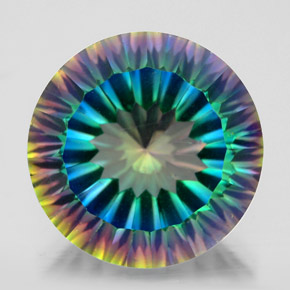 Quartz mystique multicolore naturelle coupe roude, 9,77 ct, VVS