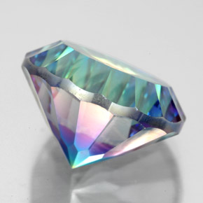 Quartz mystique multicolore naturelle coupe roude, 9,77 ct, VVS