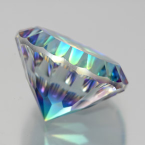 Quartz mystique multicolore naturelle coupe roude, 9,48 ct, VVS