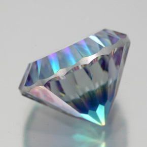 Quartz mystique multicolore naturelle coupe roude, 10,16 ct, VVS-VS