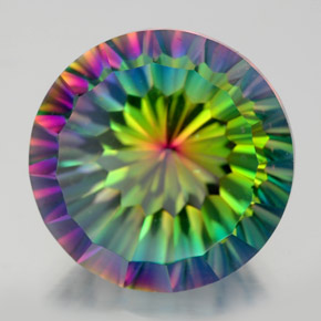 Quartz mystique multicolore naturelle coupe roude, 10,68 ct, VVS-VS