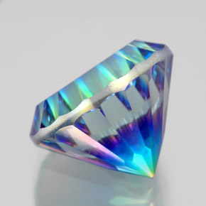 Quartz mystique multicolore naturelle coupe roude, 10,64 ct, VVS-VS