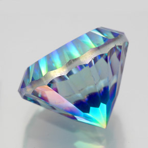 Quartz mystique multicolore naturelle coupe roude, 10,88 ct, VVS