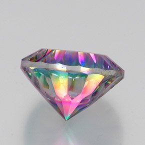 Quartz mystique multicolore naturelle coupe roude, 11,61 ct, VS