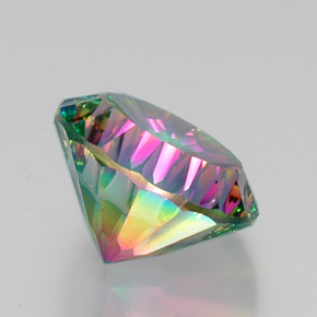 Quartz mystique Partie Supérieure Arc-en-Ciel naturelle Coupe roude, 11.63 ct, VVS-VS