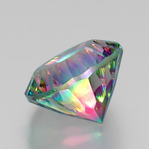 Quartz mystique multicolore naturelle coupe roude, 12,53 ct, VVS