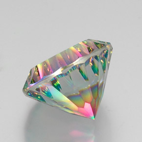 Quartz mystique multicolore naturelle coupe roude, 12,48 ct, VVS-VS