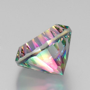 Quartz mystique Partie Supérieure Arc-en-Ciel naturelle Coupe roude, 13.37 ct, VS