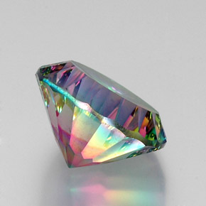 Quartz mystique Partie Supérieure Arc-en-Ciel naturelle Coupe roude, 11.31 ct, VVS-VS