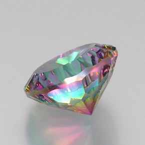 Quartz mystique Partie Supérieure Arc-en-Ciel naturelle Coupe roude, 11.34 ct, VVS-VS
