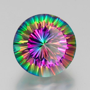 Quartz mystique Partie Supérieure Arc-en-Ciel naturelle Coupe roude, 12.13 ct, VVS