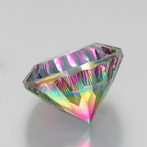 Quartz mystique Partie Supérieure Arc-en-Ciel naturelle Coupe roude, 12.13 ct, VVS