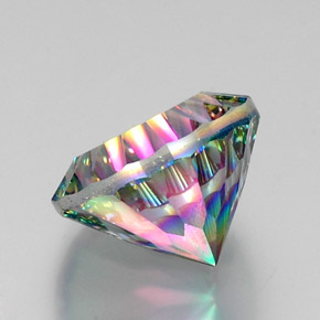 Quartz mystique multicolore naturelle coupe roude, 12,41 ct, VVS
