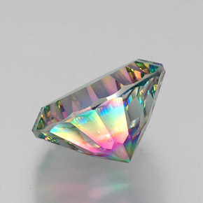 Quartz mystique multicolore naturelle coupe roude, 10,80 ct, VVS-VS