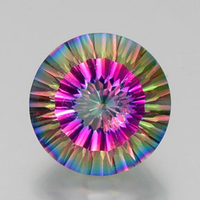 Quartz mystique Partie Supérieure Arc-en-Ciel naturelle Coupe roude, 10.62 ct, VS