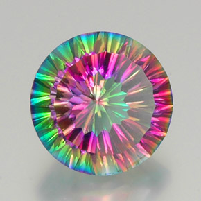 Quartz mystique Partie Supérieure Arc-en-Ciel naturelle Coupe roude, 11.55 ct, VS