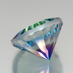 Quartz mystique Partie Supérieure Arc-en-Ciel naturelle Coupe roude, 19.61 ct, VVS-VS