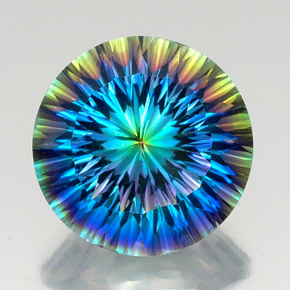 Quartz mystique Partie Supérieure Arc-en-Ciel naturelle Coupe roude, 18.36 ct, VVS-VS