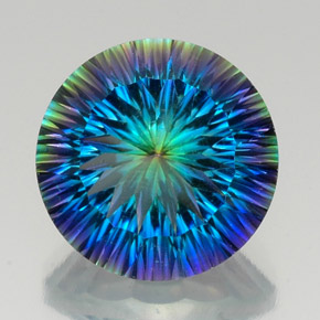 Quartz mystique multicolore naturelle coupe roude, 18,65 ct, VVS-VS