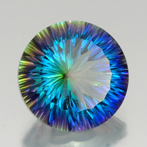 Quartz mystique multicolore naturelle coupe roude, 18,65 ct, VVS-VS