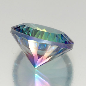 Quartz mystique multicolore naturelle coupe roude, 18,65 ct, VVS-VS