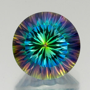 Quartz mystique multicolore naturelle coupe roude, 20,87 ct, VVS-VS