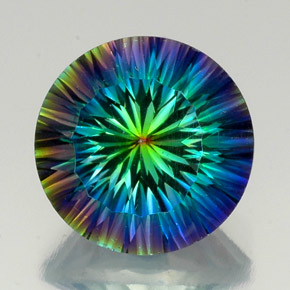 Quartz mystique Partie Supérieure Arc-en-Ciel naturelle Coupe roude, 19.24 ct, VVS-VS